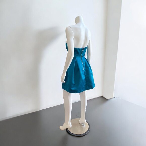 NBD Friction Mini Cocktail Strapless Dress in Teal, size Medium - Picture 8 of 16